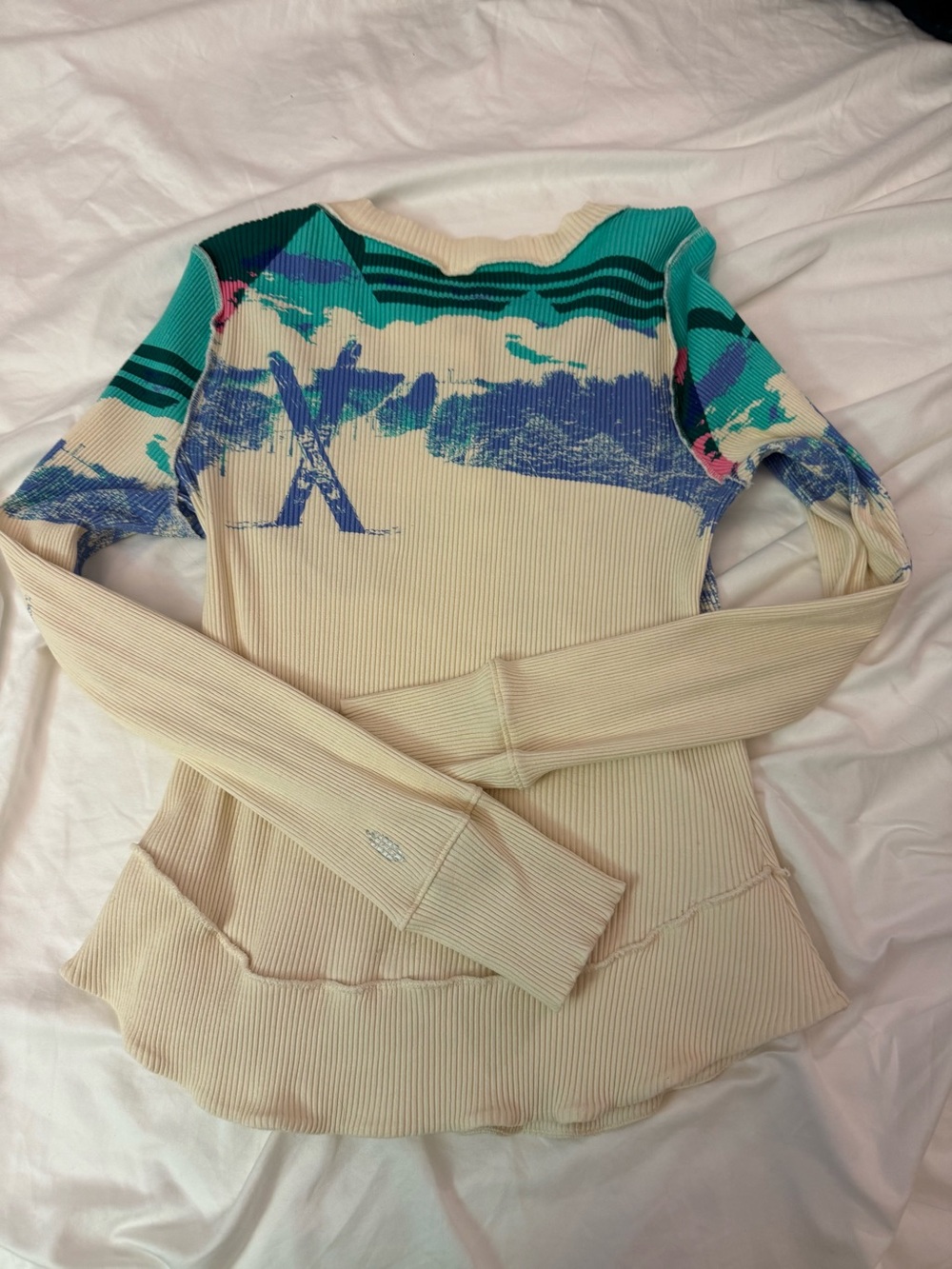 Free People Movement Rally Ski Ribbed Henley Large - Picture 6 of 8